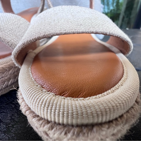 SZ7.5 Mia Cream Brittni Espadrille Wedge Sandals with Wide Straps with elastic. - Picture 9 of 16